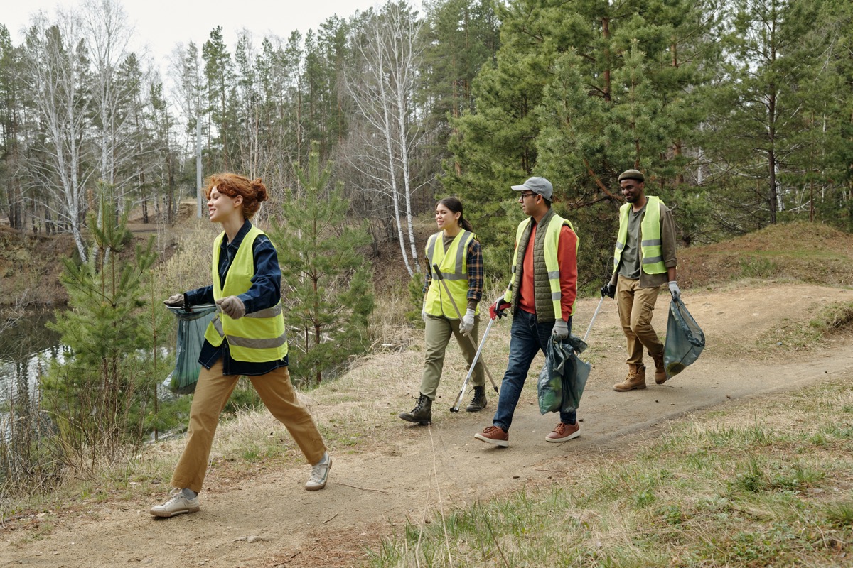 Trail maintenance volunteers